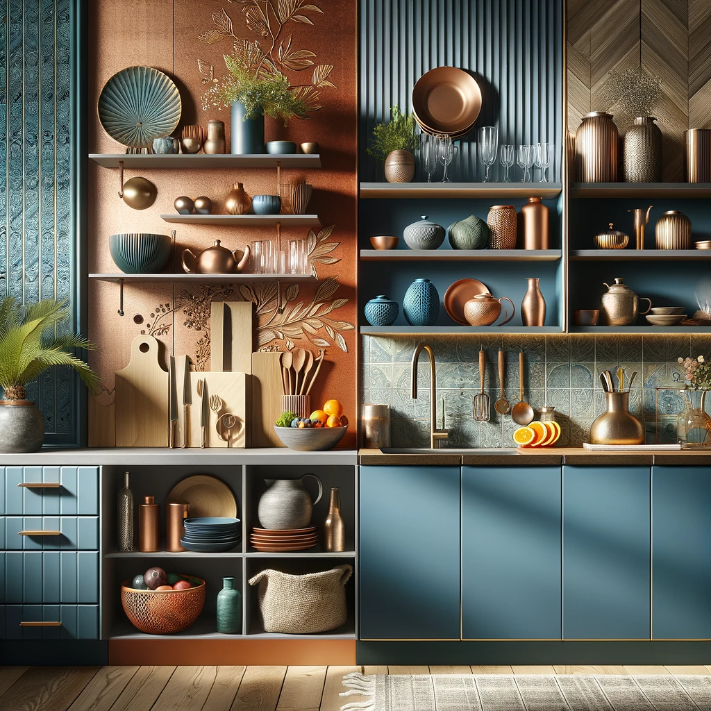 Image showcasing 2024 Cabinetry Trends: Bold Colors, Textures, and Eco-Friendly Designs